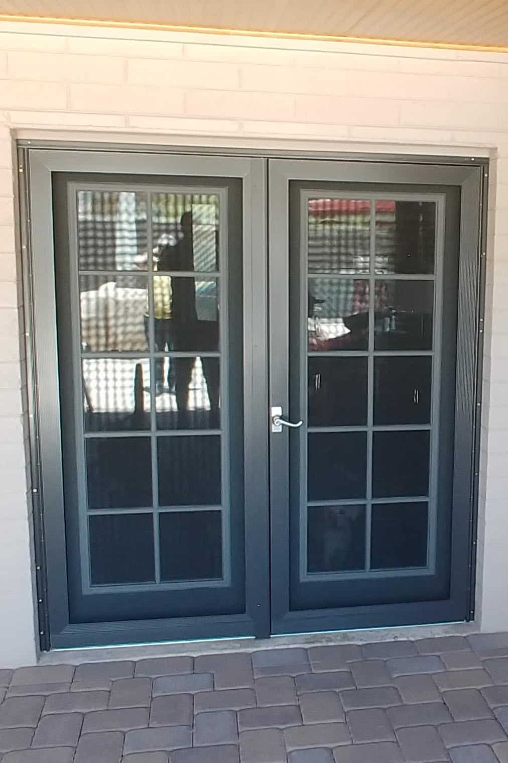 Bronze Patio French Security Doors