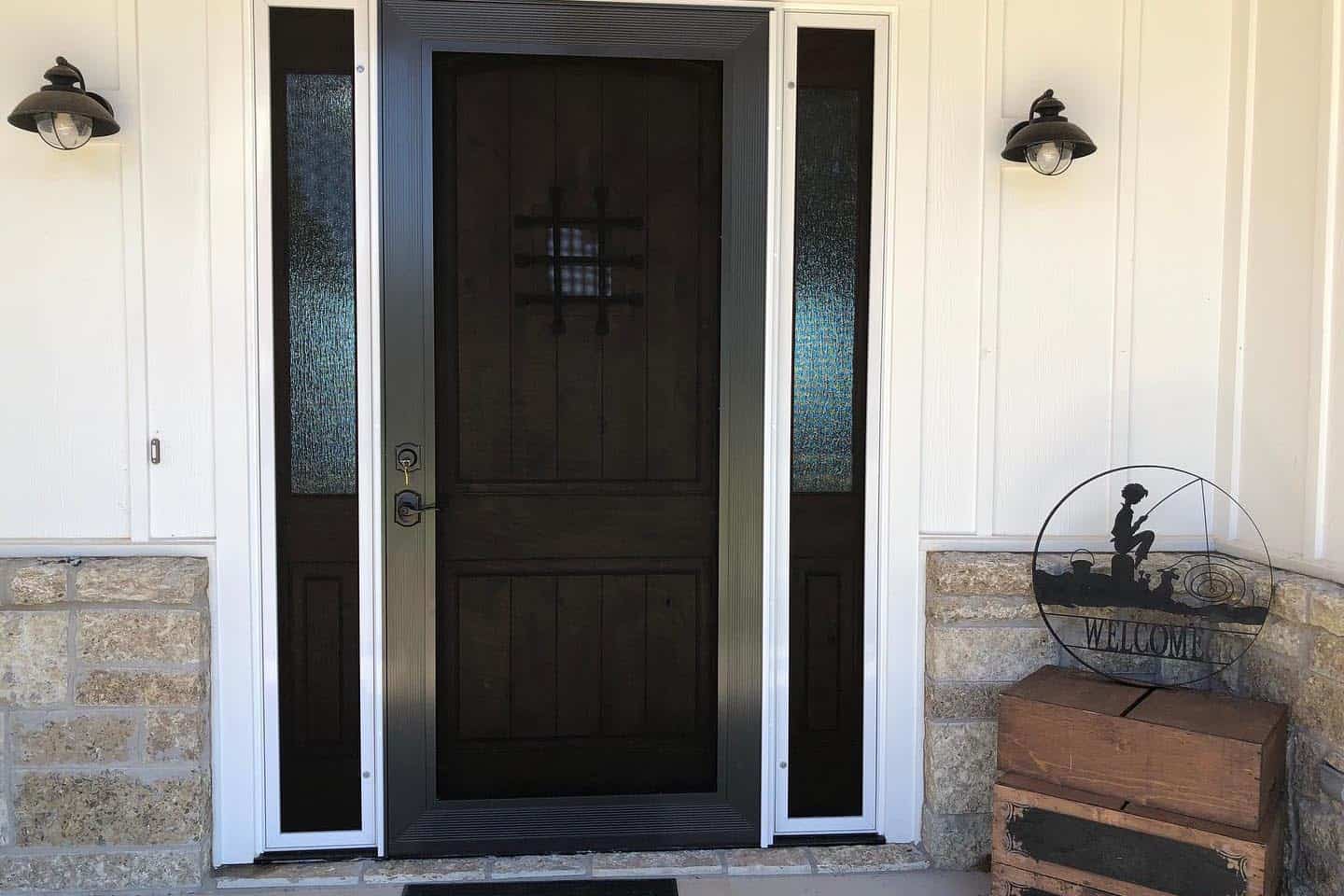 Secure Bronze Exterior Door