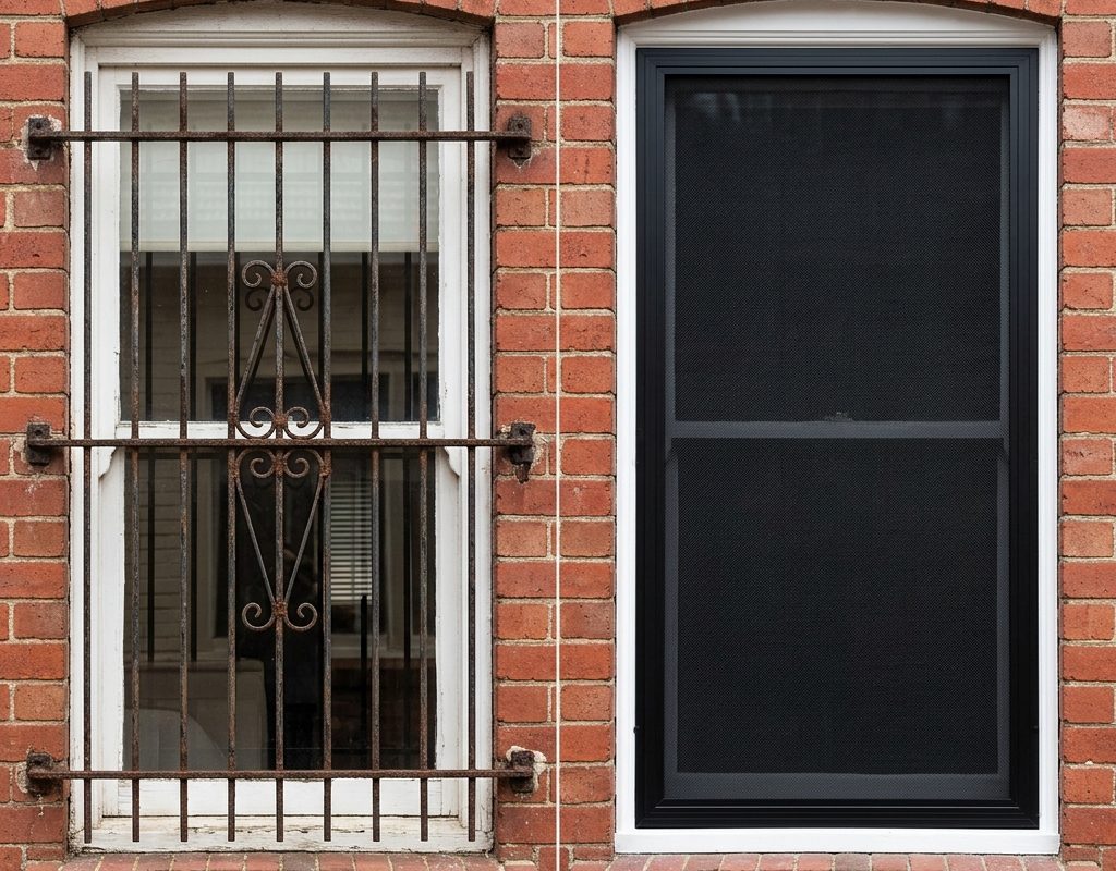 burglar bars vs security screens