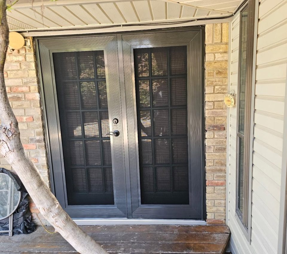 Custom French Security Screen Doors Installed in Texas by Security Screen Masters of Texas